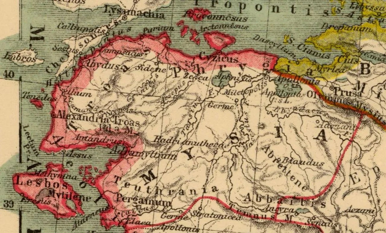 Mysia. Asia citerior. Auctore Henrico Kiepert Berolinensi. Geographische Verlagshandlung Dietrich Reimer (Ernst Vohsen) Berlin, Wilhemlstr. 29. (1903)