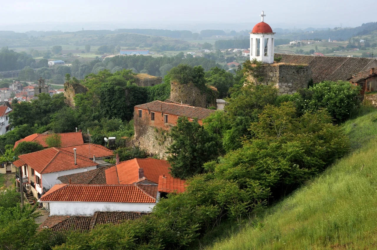 Castles and orthodox church of Sotiros Christos - Didymoteicho, West Thrace, Greece.