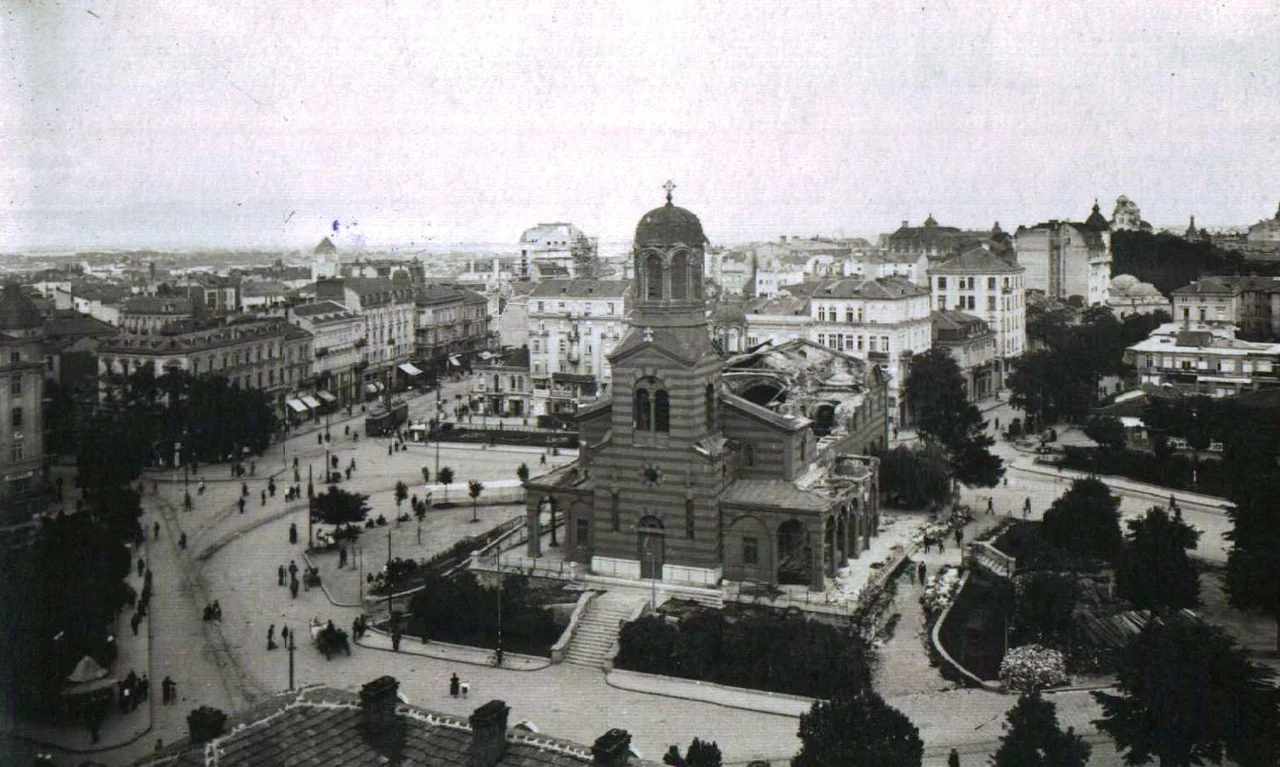 St Nedelya Church after the assault on 16 April 1925, Sofia, Bulgaria.