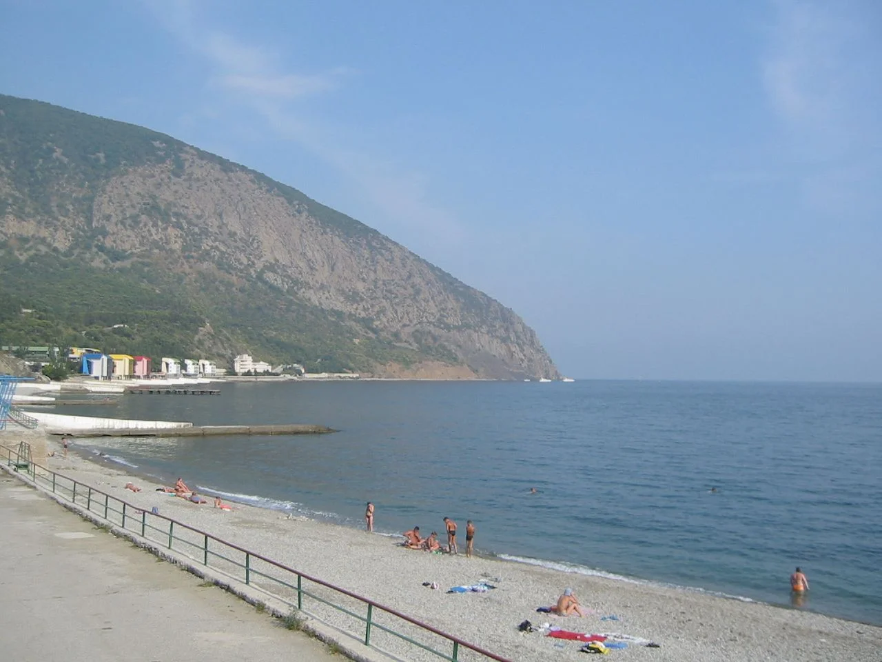 The view of Ayu-Dag (Bear Mountain), a landmark familiar to anyone who had ever visited Crimea. I like it in any weather. It is naturally erupted volcanic mountain. The mountain has proven to be 'magical' and produced many legends over time.
