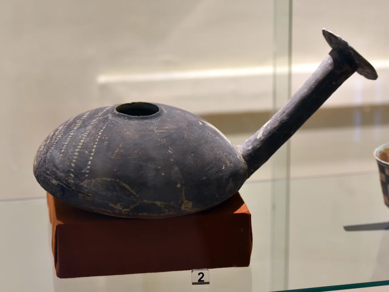 Painted pottery vessel (jug or ewer). From Eridu (Tell Abu Shahrain),  Iraq. 3500-2800 BCE. Iraq Museum, Baghdad.