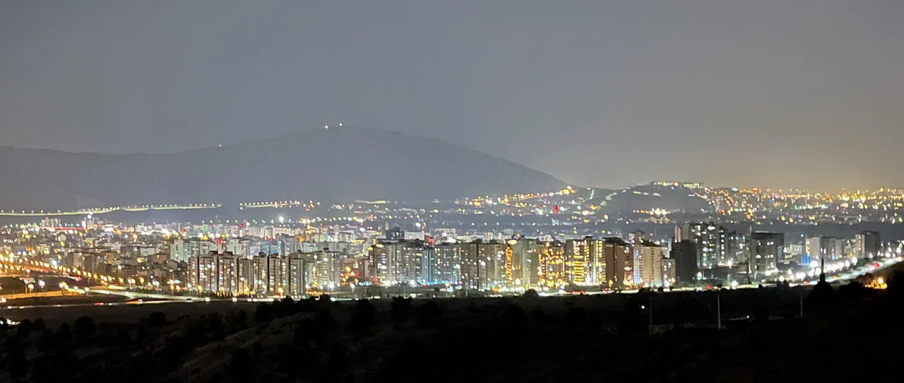 نمای شیراز در شب