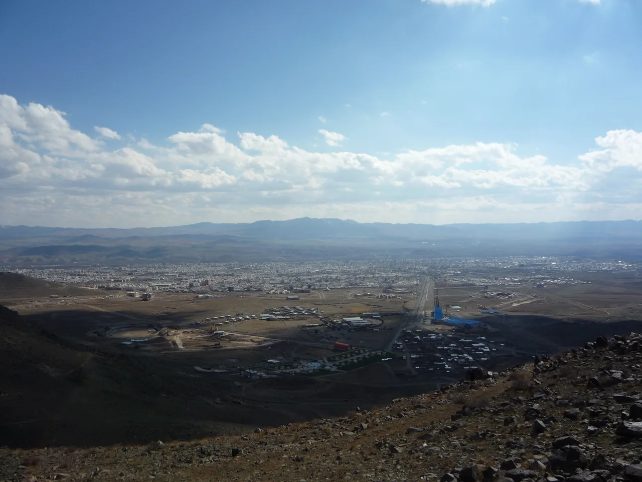 View over the Zanjan from top of Gavazang mountain