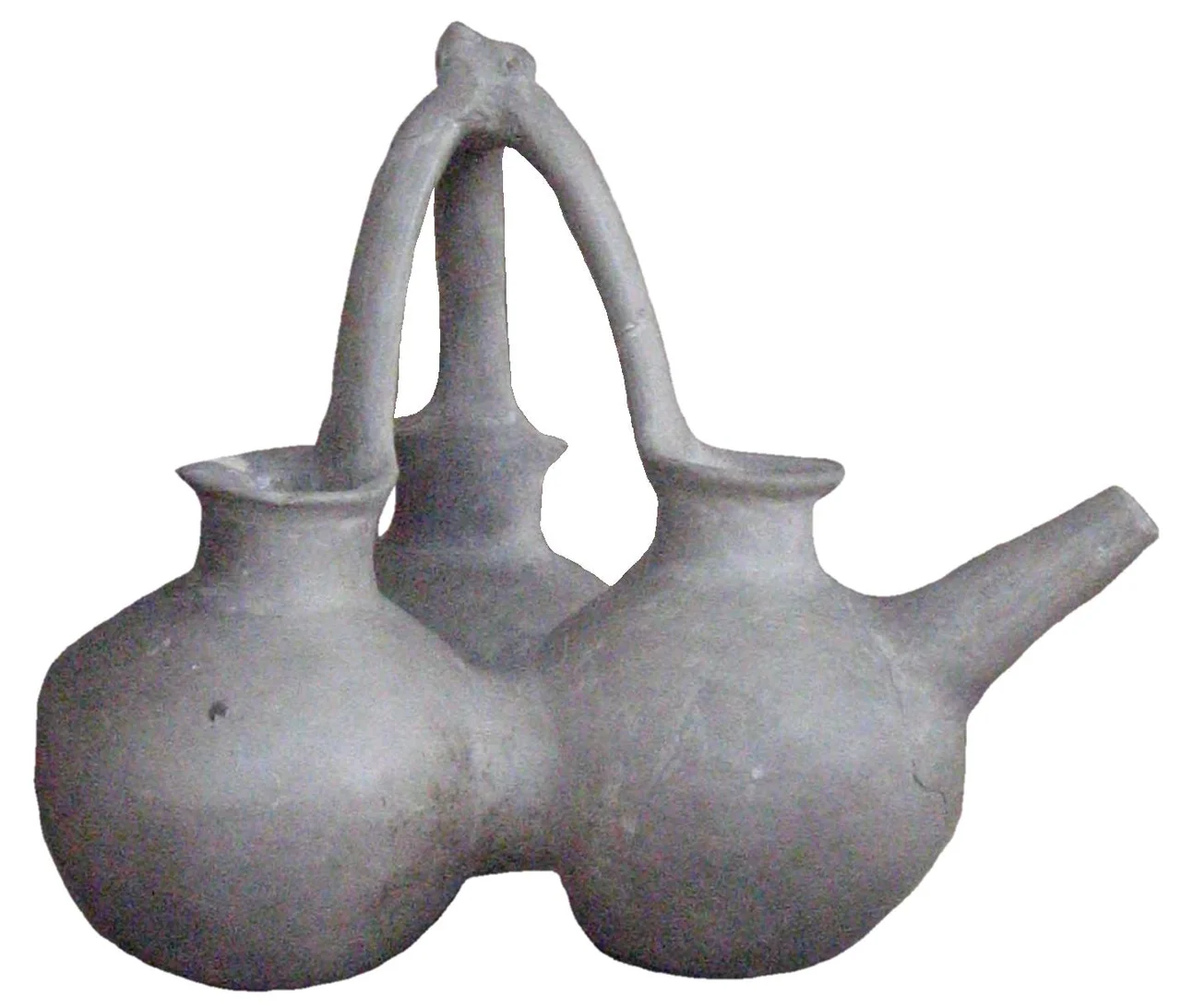 Pottery triple vessel, Shah tepe (Gorgan), late 2nd mil BC.