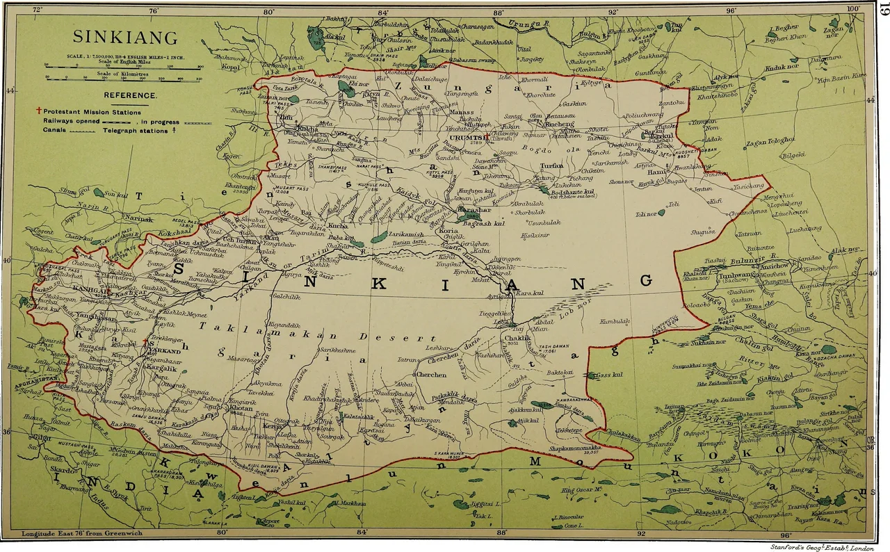 Complete atlas of China : containing separate maps of the eighteen provinces of China proper ... and of the four great dependencies ... , p.61