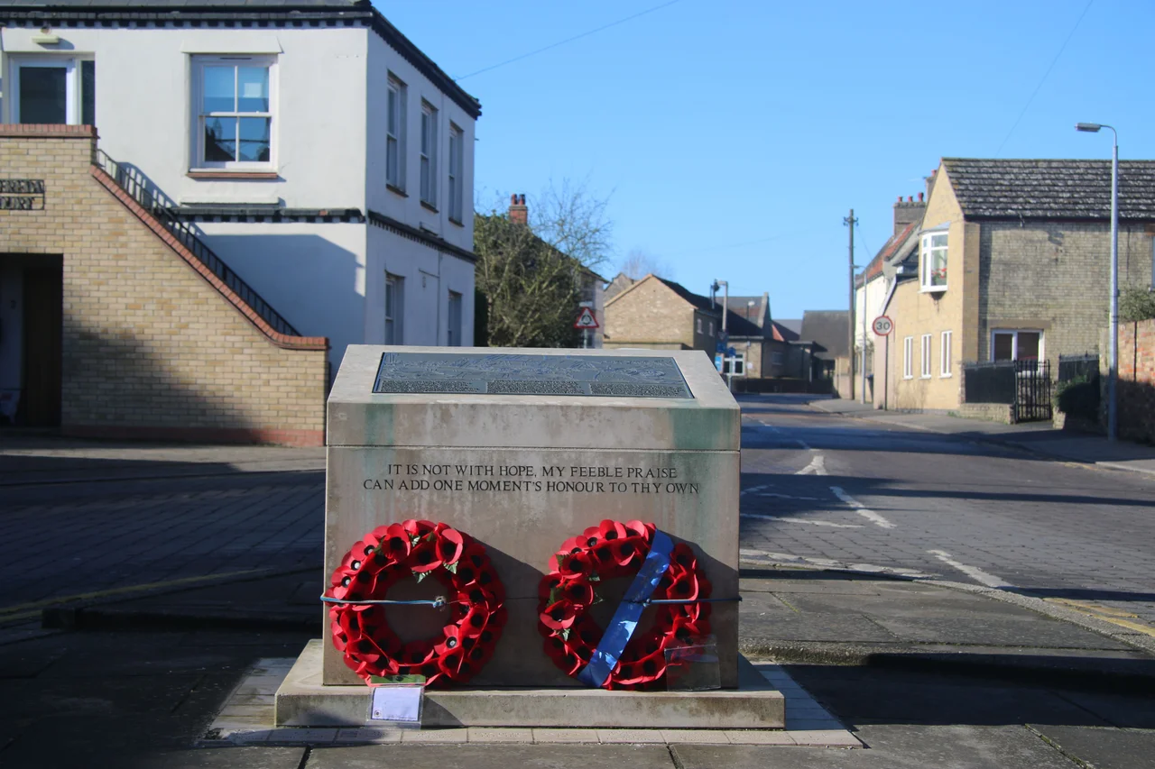 Soham Rail Disaster memorial. This permanent memorial to the Soham Rail Disaster was unveiled on 2nd June 2007 by HRH Prince Richard, Duke of Gloucester, followed by a service in St. Andrew's Church. The memorial in Red Lion Square is situated adjacent to the War Memorial. It is constructed of Portland Stone with embossed text on three top panels.
The inscription reads It is not with hope, my feeble praise / can add one moment's honour to thy own, taken from a sonnet by Thomas Hood[1].