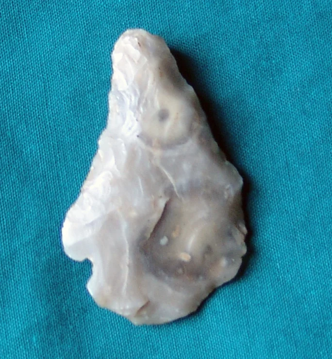 Neolithic flint arrowhead found in a garden in Bridewell Street, Clare, Suffolk