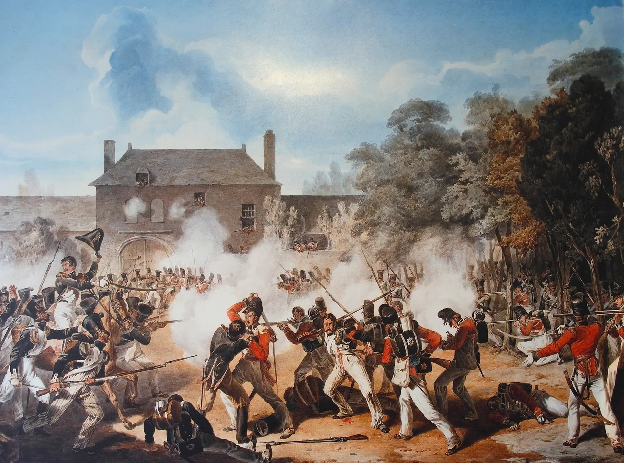 Castle of Hougoumont during the Battle of Waterloo.jpg