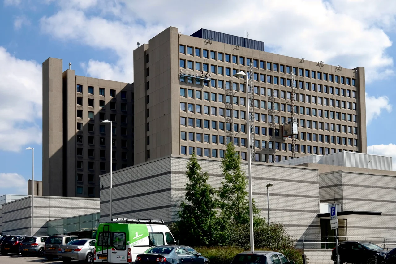 Het Catharina Ziekenhuis in Eindhoven tijdens renovatiewerkzaamheden in 2016