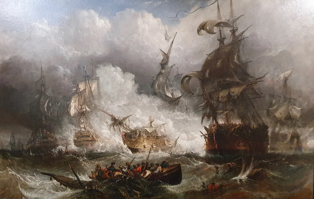 The Battle of Camperdown by William Adolphus Knell at Edinburgh Castle
