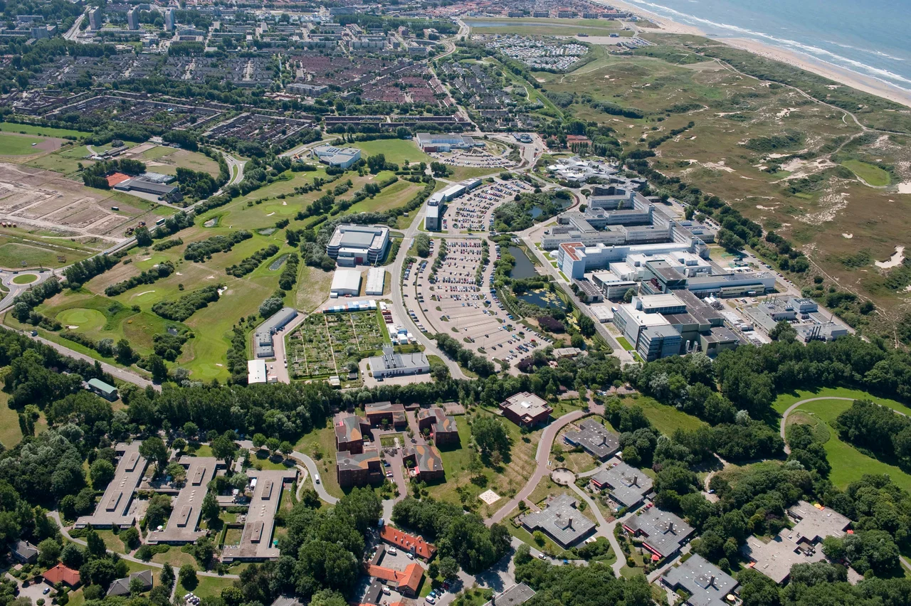 An aerial view of ESA's technical centre ESTEC in the Netherlands, photographed from the north from a Cessna during January 2016.
In place for more than half a century, the ESTEC European Space Research and Technology Centre in Noordwijk on the North Sea coast is ESA’s largest establishment, focused on developing technology, planning missions and testing satellites.

The hub of our continent’s space effort, this is where the majority of European space projects are born, developed and tested in advance of their flights into orbit.