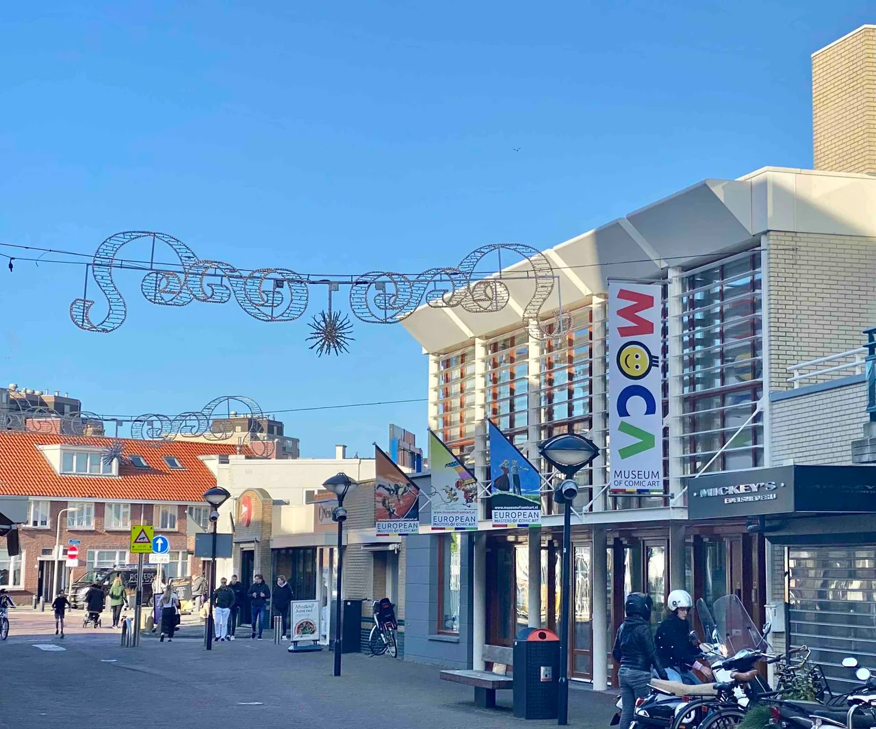 Outside shot of the Museum of Comic Art in Noordwijk, The Netherlands.