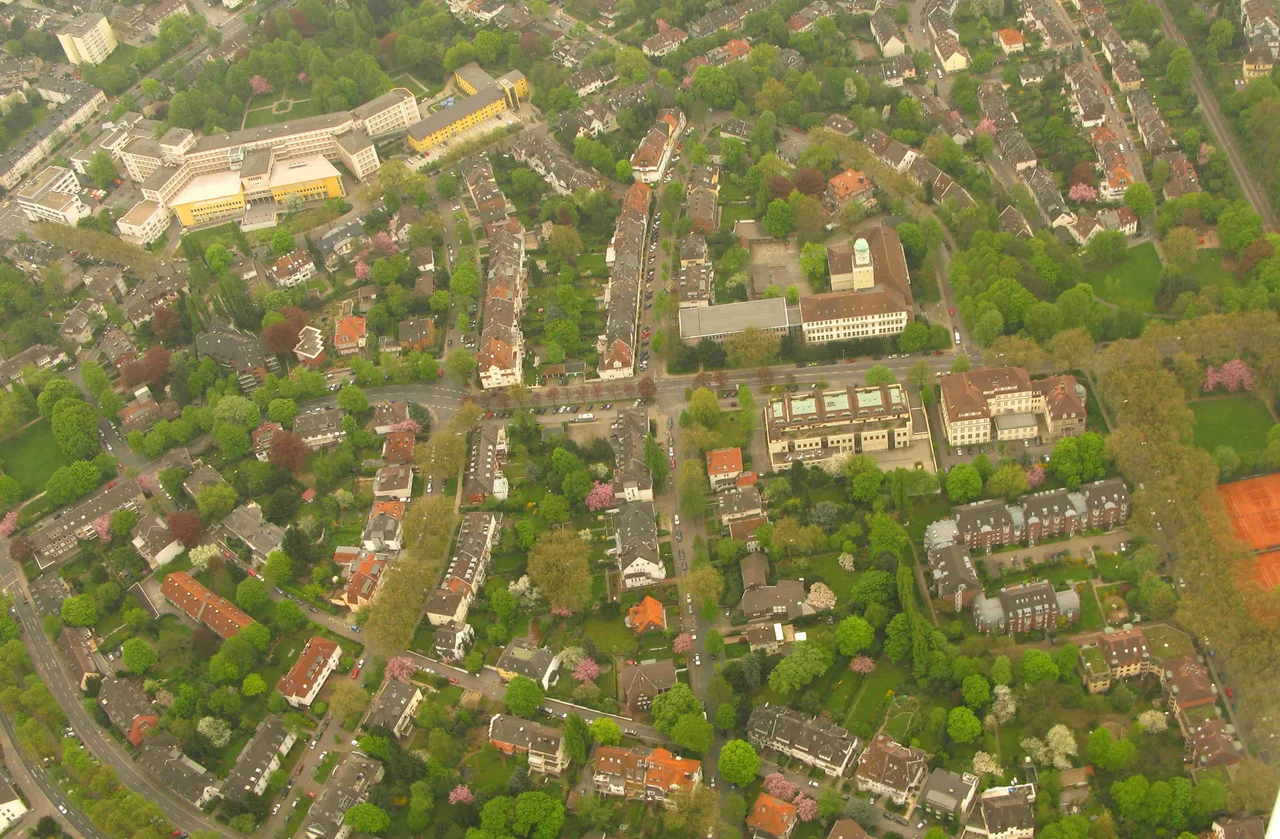 Luftbild Essen Moltkeviertel von Norden