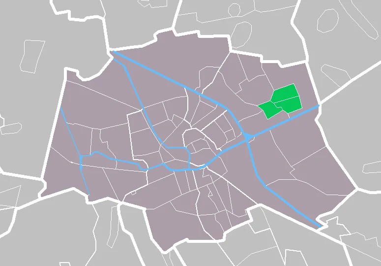 Location of neighbourhoods/districts in Groningen (city)
