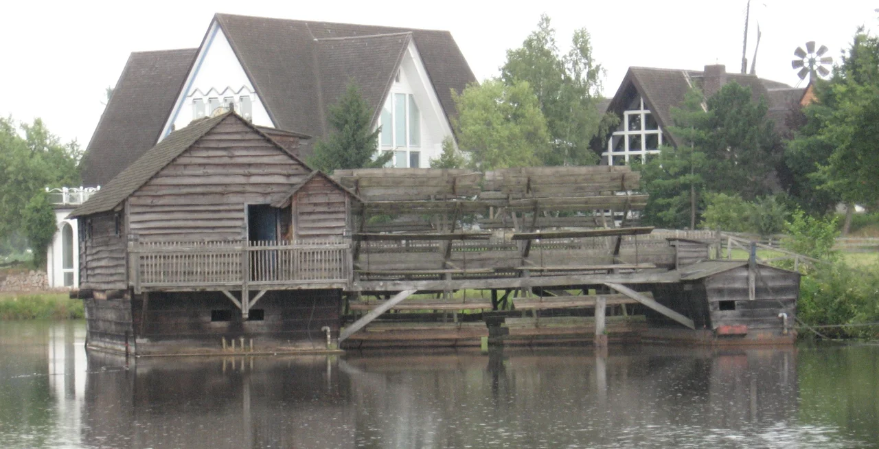 The Hungarian Ship-Watermill in the International Museum of Mills, Gifhorn, Germany