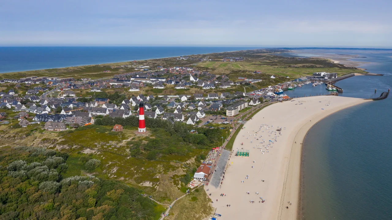 Aerial view of Hörnum, Sylt, Schleswig-Holstein, Germany