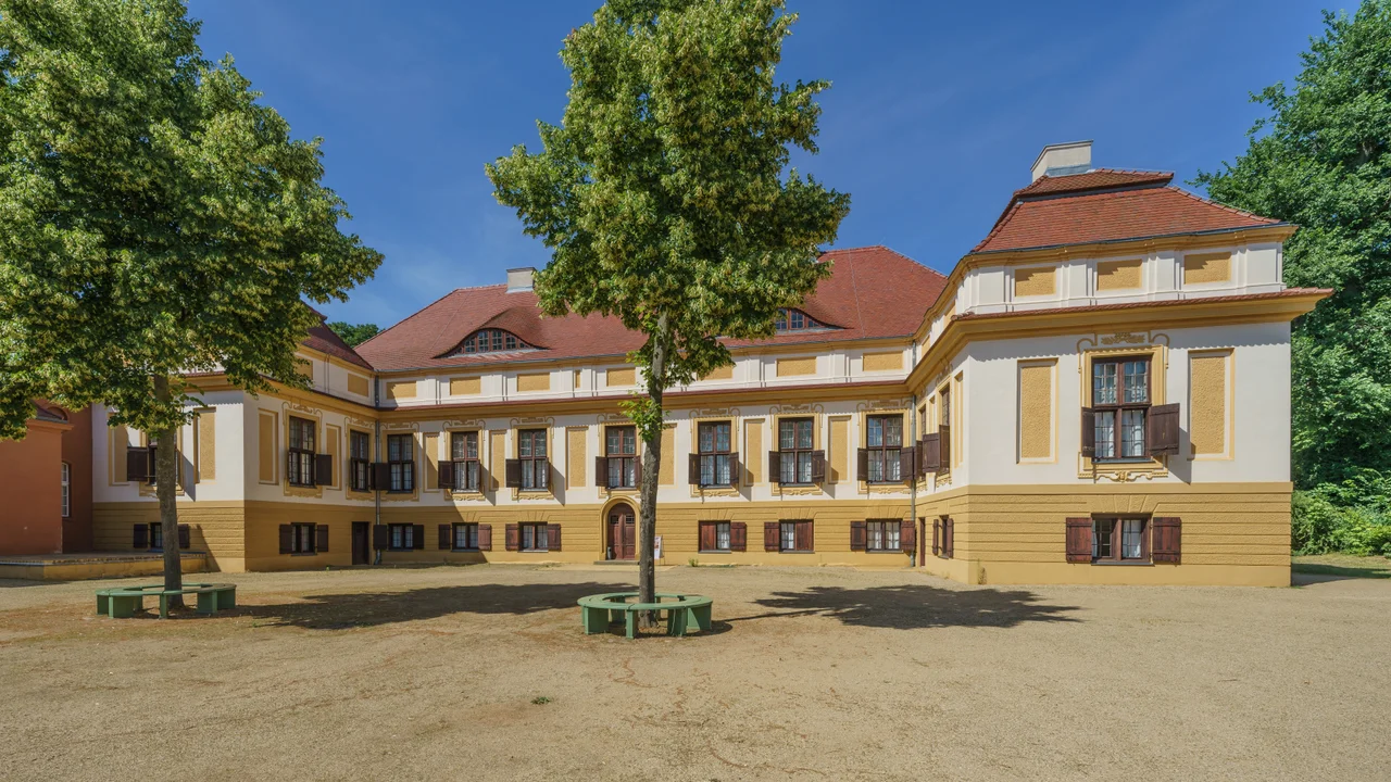 South facade of Caputh Castle near Potsdam, Germany