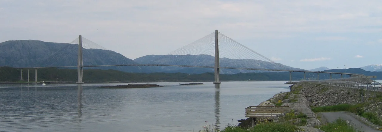The bridge "Helgelandsbrua" in Nordland, Norway.