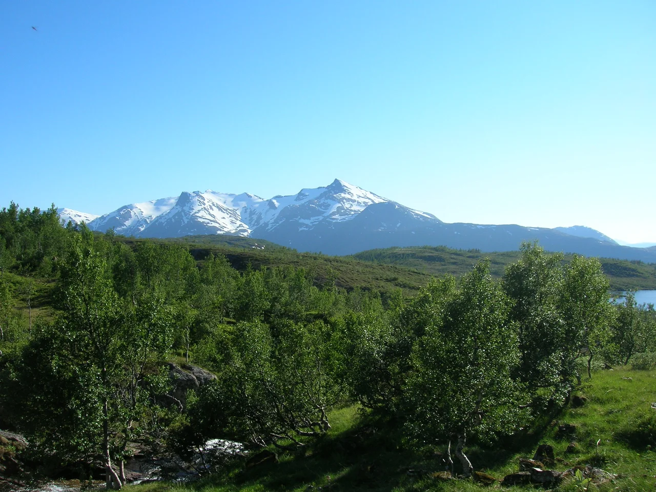 The mountain Lukttinden in Vefsn municipality, Norway