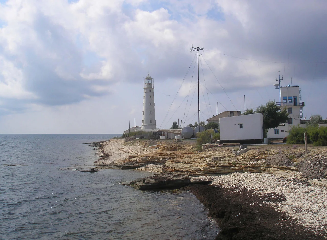 The lighthouse at Cape Tarkhankut, Crimea