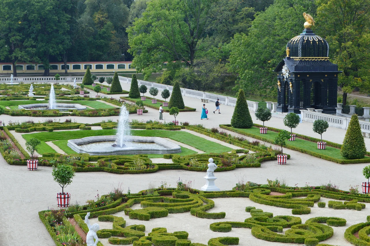 Branicki Palace Garden with Eagle Pavilion, Białystok.
Białystok is the largest city in northeastern Poland and the capital of the Podlaskie Voivodeship. It is located in the Białystok Uplands of the Podlachian Plain on the banks of the Biała River. Białystok has historically attracted migrants from elsewhere in Poland and beyond, particularly from Central and Eastern Europe. This is facilitated by the nearby border with Belarus also being the eastern border of the European Union, as well as the Schengen Area.
The first settlers arrived in the 14th century and a town grew up receiving its municipal charter in 1692. Białystok has traditionally been one of the leading centers of academic, cultural, and artistic life in Podlachian Plain, and the most important economic center in northeastern Poland. The city continues to reshape itself into a modern middle-sized city and was on the short-list for 2016 European Capital of Culture.The Scotch Mist Gallery contains many photographs of historic buildings, monuments and memorials of Poland.