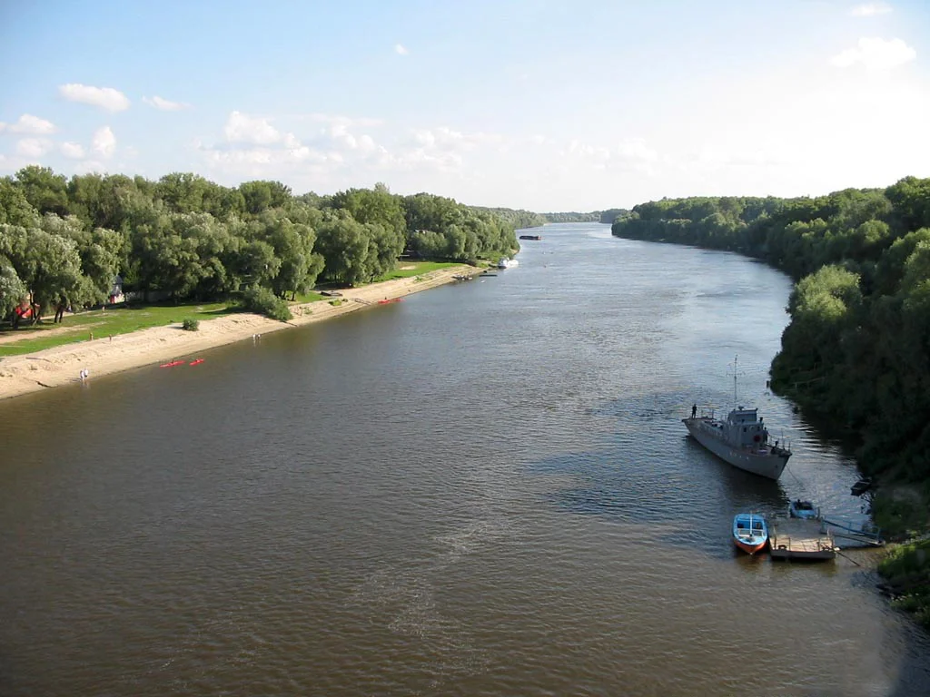 The Desna River in Chernihiv, Ukraine.