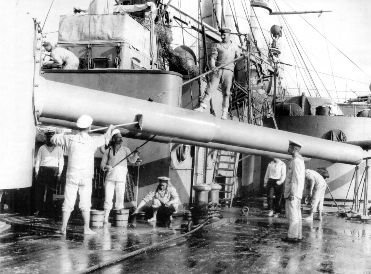 Imperial Russian battleship Rostislav.