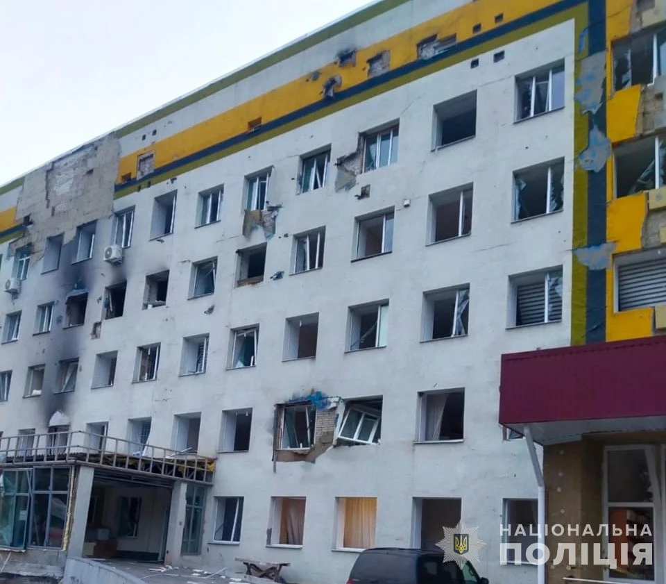 Trostianets City Hospital (Sumy region of Ukraine) after Russian strikes. Majority of the damages are caused by several episodes of tank shelling in March 2022 (beginning from 18 March) and machine gun fire in the same month (1, 2, 3, 4, 5). Later the hospital (already partially restored) was damaged by shock wave from strikes on the city in the night on 14 March 2024 (5, 6, 7).