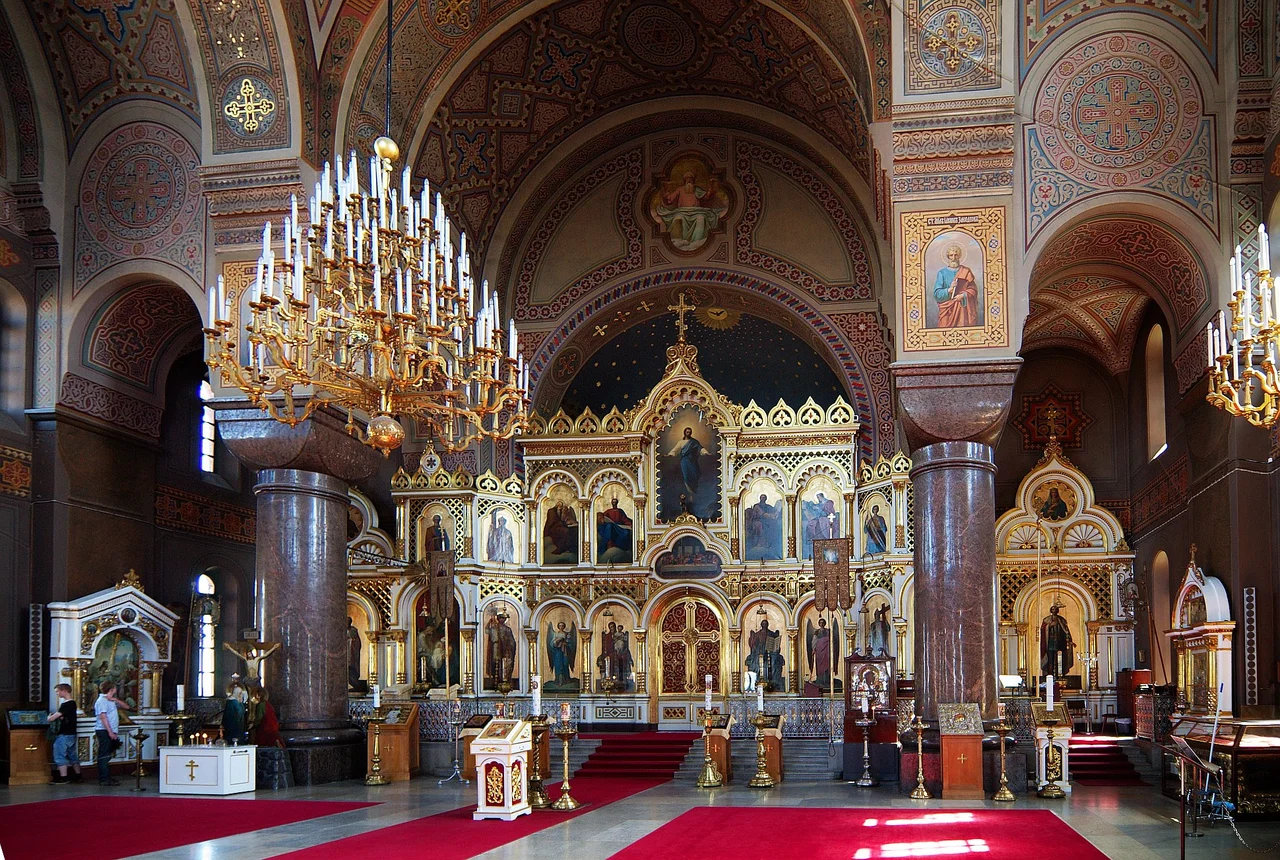 Iconsotasis of Uspenski Cathedral in Helsinki, Finland