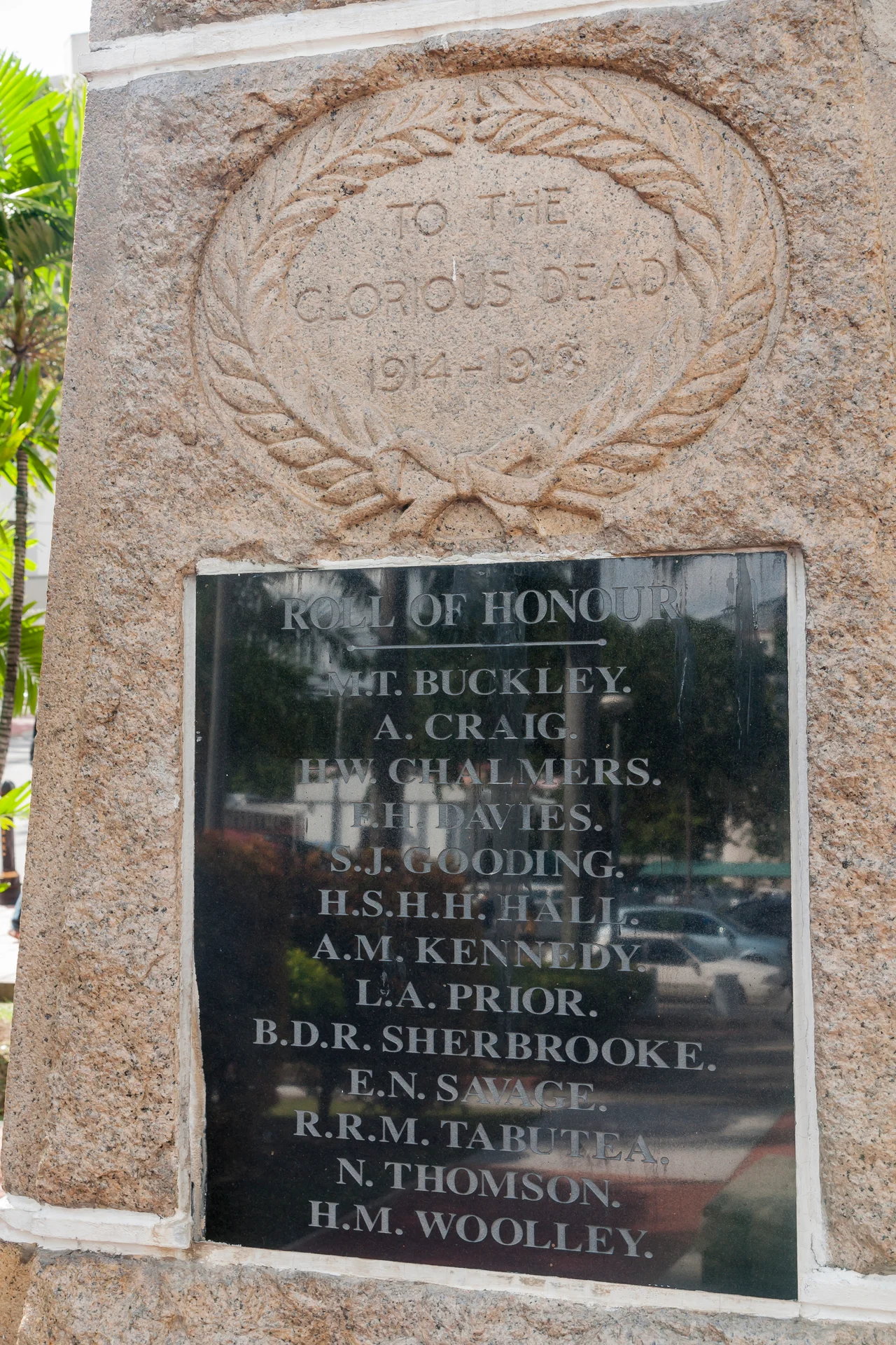 Kota Kinabalu, Sabah: North Borneo War Memorial, located in KK City Park after his relocation from Gaya Street