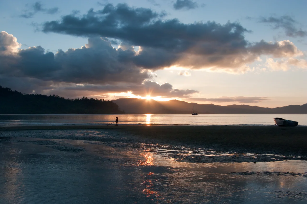 Port Barton sunset, San Vicente, Palawan, Philippines.