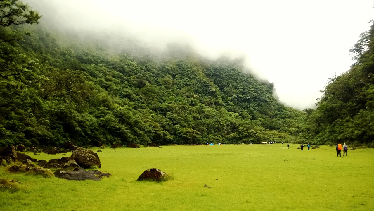 An old caldera, Tinagong Dagat, that becomes a lake during wet season.