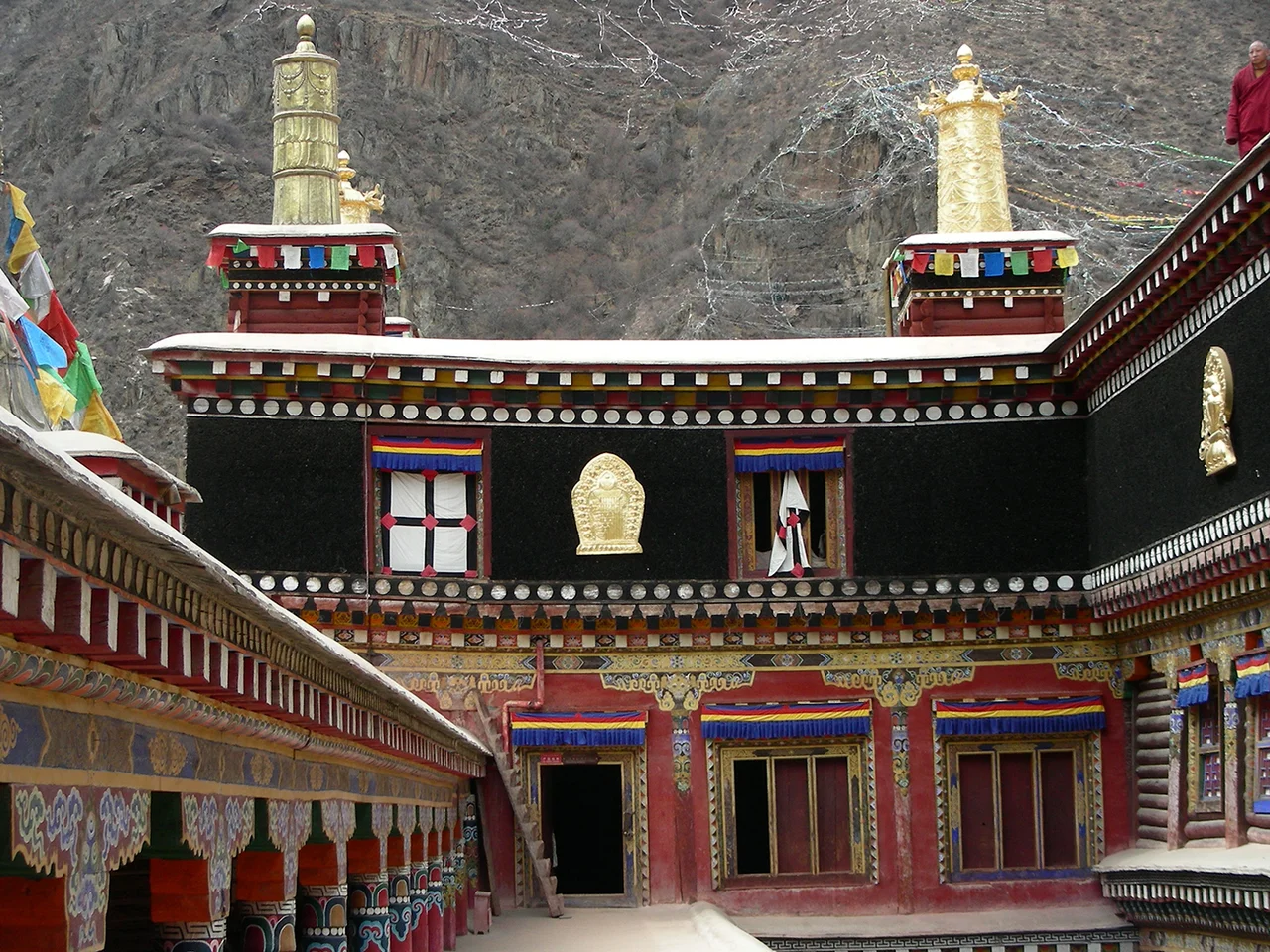 The famous Tibetan typography of Derge (Dege), Sichuan, China. Religious and Medical texts (black and red inks)