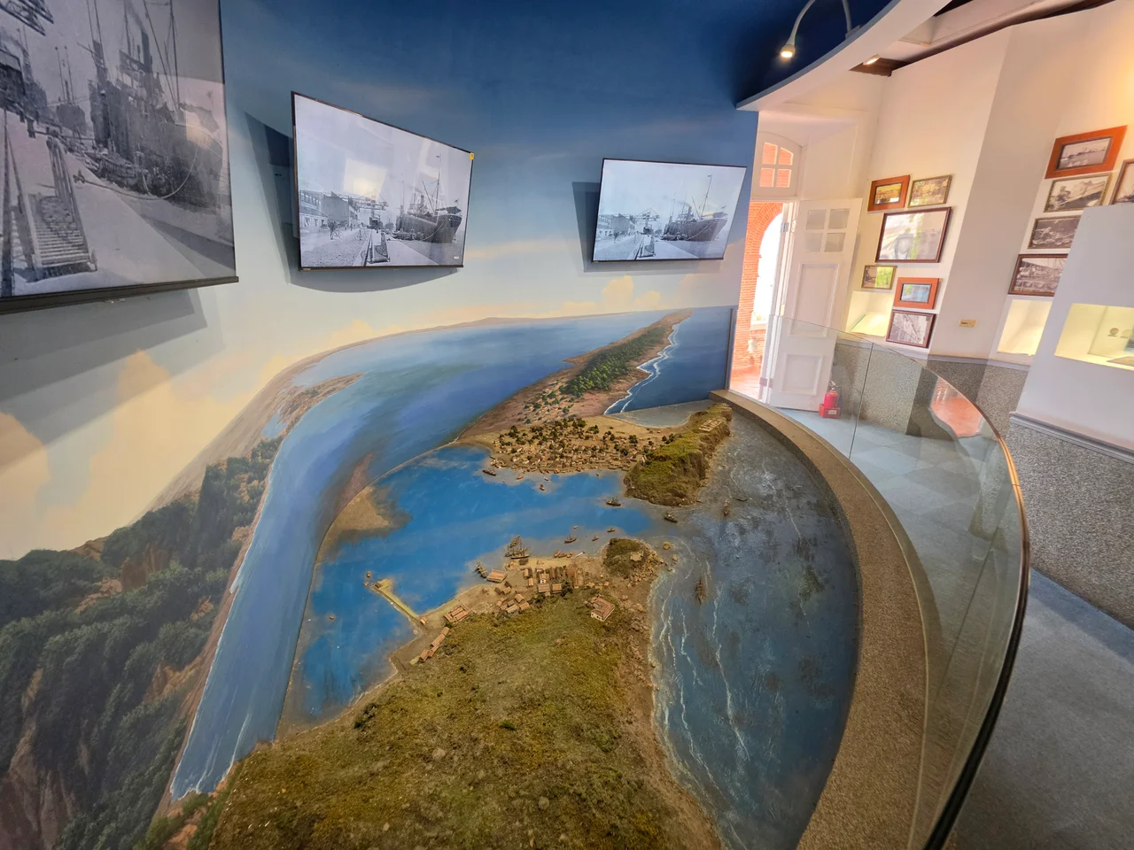 Interior diorama of Takao Harbor, Former British Consulate at Takao, Kaohsiung, Taiwan