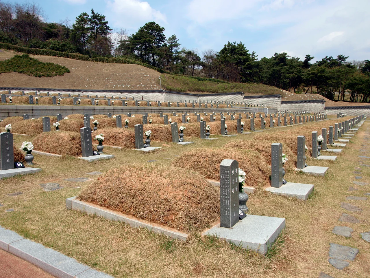 Graves of May 18th National Cemetery, Gwangju, Jeollanam-do, South Korea