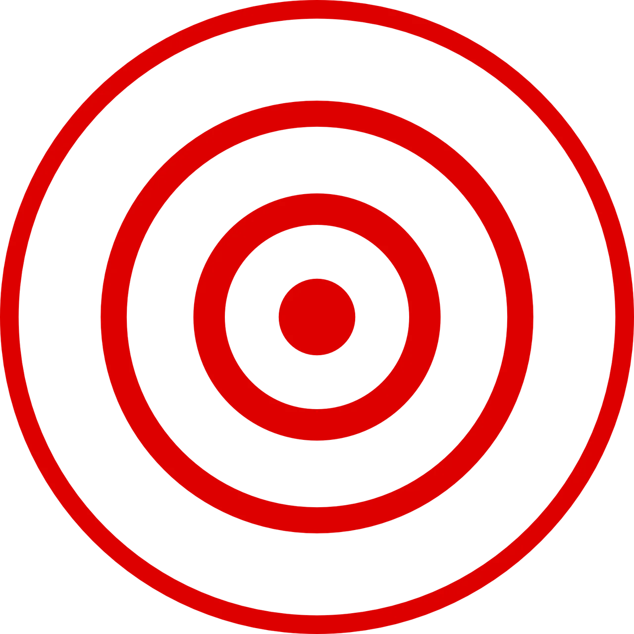 Bull's eye graphic for use with earthquake location maps
