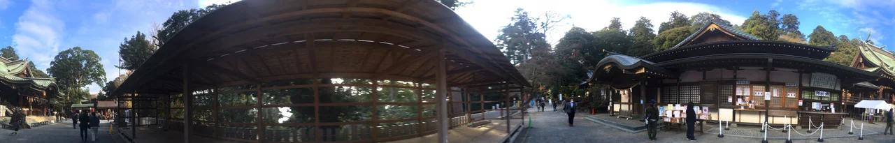 筑波山神社のパノラマ (Tsukubasan jinja shrine panorama)